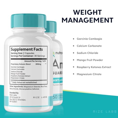 rize labs (2 Pack Nutraville Amyl Guard Dietary Supplement, Nutraville Amyl Guard Weight rize labs