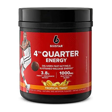 Six Star 4th Quarter Energy Preworkout for Men & Women with Caffeine, Betaine, Taurine