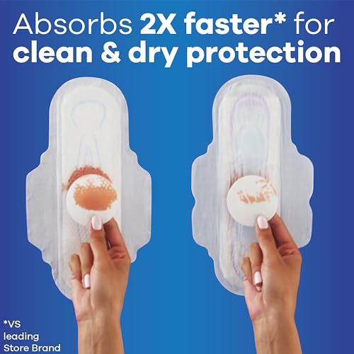 Always Ultra Thin, Feminine Pads For Women, Size 1 Regular Absorbency, With Wings, Unscented, 46 Count Always