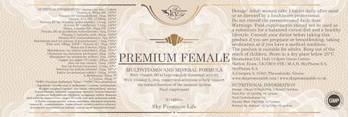 Sky Premium Life Female Multivitamin and Minerals Food Supplement – 60 Tablets Sky Premium Life