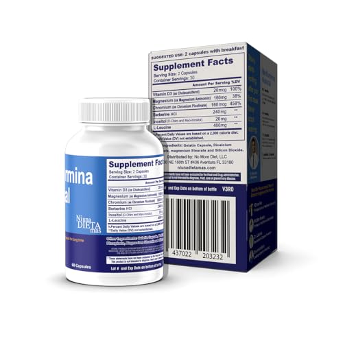 METFORMINA Natural - Weight Loss Aid and Metabolism Support - Dr Salomon, 60 Cap Ni una dieta más