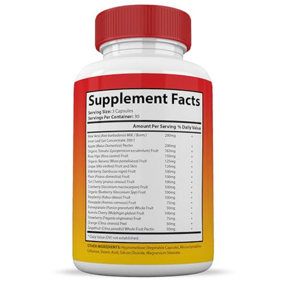 (4 Pack) Vital Fruits and Veggies Supplement Whole Food Red & Green Superfoods