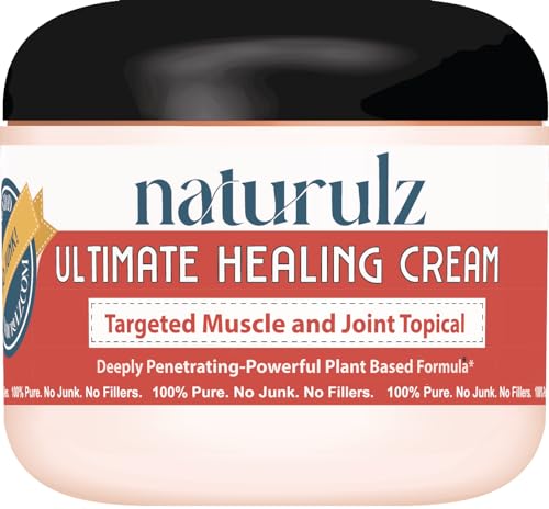Naturulz Ultimate Healing Cream 4 Ounce Fast-Acting Topical for Backs, Knees, Shoulders, Muscles Naturulz