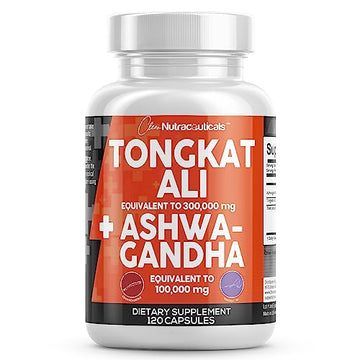 Clean Nutraceuticals Tongkat Ali 300,000mg and Ashwagandha 100,000mg