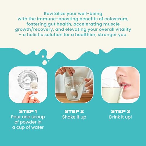 Moty Bovine Colostrum Grass Fed Powder Supplement for Gut Health, Muscle Recovery Moty