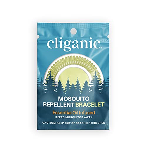 Cliganic 25 Pack Mosquito Repellent Bracelets, DEET-Free Bands, Individ Cliganic