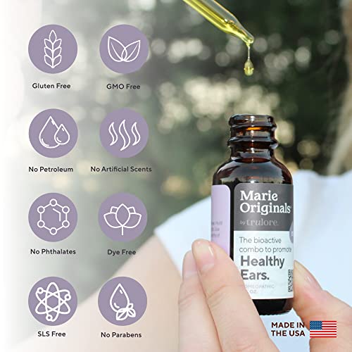 Organic Ear Oil for Earache Irritation, All Natural Eardrops for Infection Marie Originals