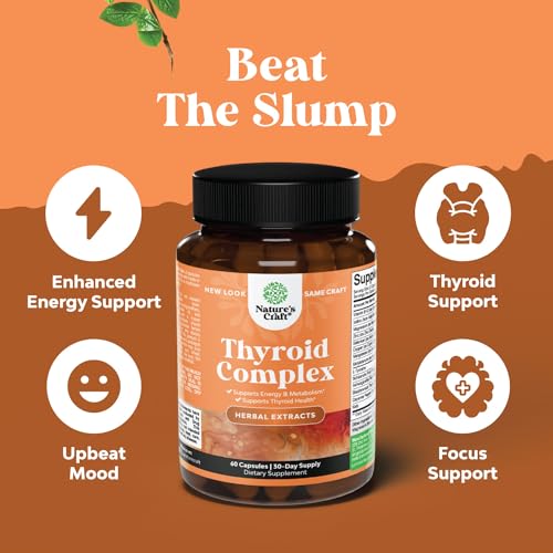 Pure Thyroid Support Supplement for Women - Thyroid Support for Weight Loss Mood Natures Craft