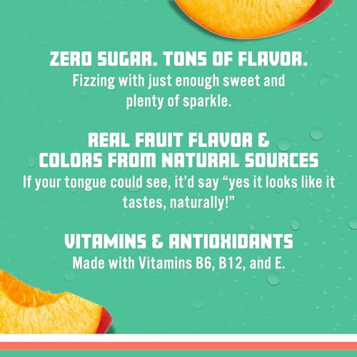 Sparkling Ice, Peach Nectarine Sparkling Water, Zero Sugar Flavored Water, with Vitamins Sparkling ICE