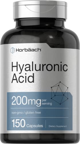 Hyaluronic Acid Supplement | 200 mg | 150 Capsules | Non-GMO and Gluten Free Supple
