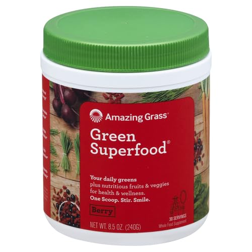 Amazing Grass Greens Blend Superfood: Super Greens Powder Smoothie Mix with Organic Amazing Grass