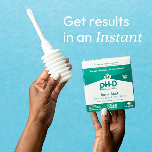 pH-D Feminine Health - Instant Odor Rinse with Boric Acid for Vaginal Odor - Vegan, Paraben-Free pH-D Feminine Health Support