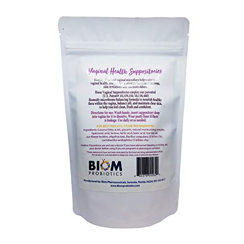 Biom Probiotics Prebiotics Boric acid Suppositories . Feminine Health Probiotic for Infections Biom Probiotics