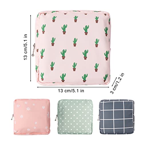 Sanitary Napkin Storage Bag,Portable Sanitary Napkin Storage Pouch Pack of 4 Reusable Menstrual Cup Tuciyke