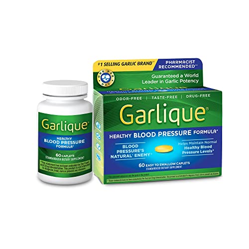 Garlique Garlic Extract Supplement, Healthy Blood Pressure Formula, Odorless & Vegan Garlique