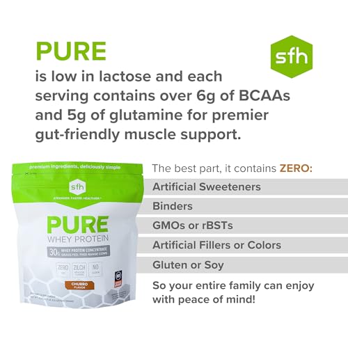 SFH Pure Whey Protein Powder Best Tasting 100% Grass Fed Whey | All Natural SFH