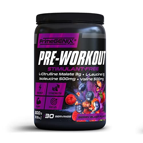 PrimeGENIX Stimulant-Free Pre Workout Powder for Men and Women - Energy Boost Drink