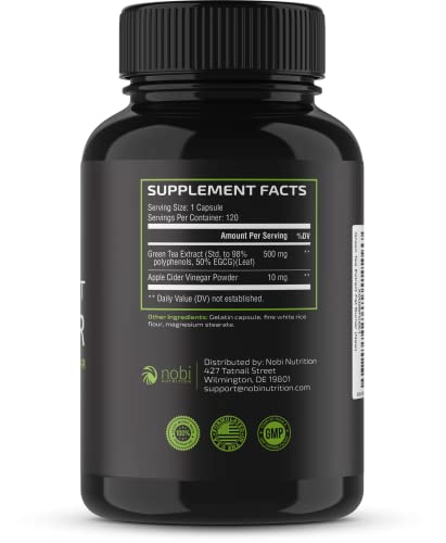 Green Tea Weight Loss Pills with Green Coffee Bean Extract | Belly Fat Burner, Metabolism Nobi Nutrition