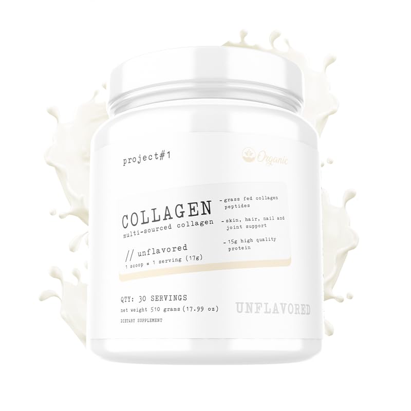 Project #1 Nutrition Multi-Sourced Collagen Powder | Grass-Fed Peptides for Skin, Hair Project #1