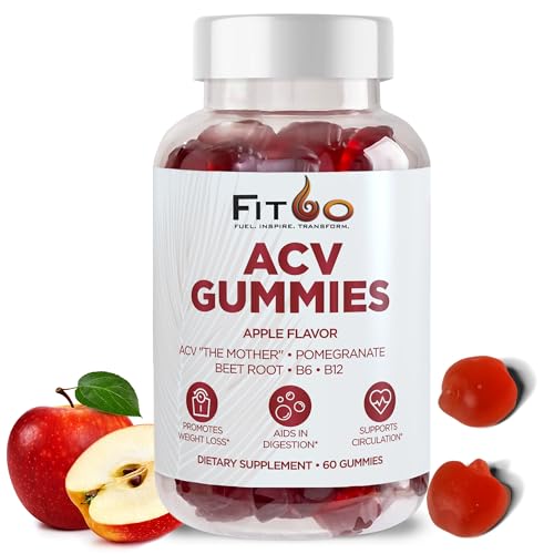FIT60 Keto Apple Cider Vinegar Gummies with The Mother | Keto ACV Gummies for Advanced Healthy Weight
