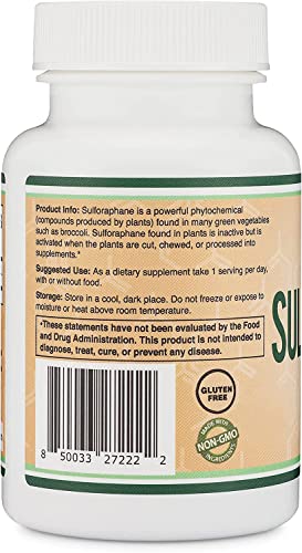 Sulforaphane Supplement - 20mg of Activated and Stabilized Sulforaphane per Serving Double Wood Supplements