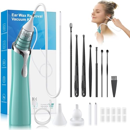 Ear Vacuum Wax Remover, Ear Wax Removal with 8 Pcs Ear Pick, Ear Wax Girug