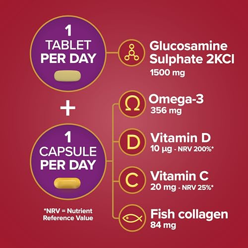 Seven Seas JointCare Max, With High-Strength Glucosamine plus Omega-3, Collagen Seven Seas