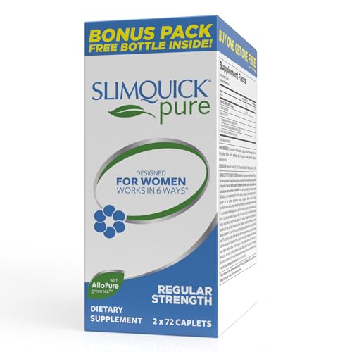 Slimquick Pure 3x Regular Strength Pills for Women to Help Achieve Weight Goals, Helps Metabolism