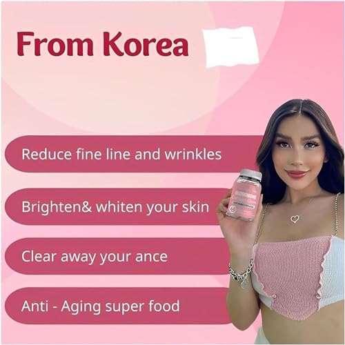 Glutathione Collagen Gummies,Glutathione Collagen Glow Gummies for Dark Spot,60 Pieces Pelinuar