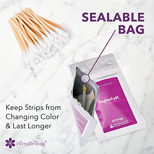 Intimate Rose Boric Acid Suppositories and pH Test Strips for Women (50 Strips) Bundle. Intimate Rose