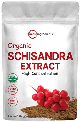 Organic Schisandra Extract Powder, 8 Ounce, Traditional Adaptogen and Filler Micro Ingredients
