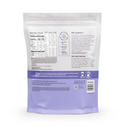 SlimFast High Protein Meal Replacement Powder, 26 Servings, Advanced Nutrition SlimFast
