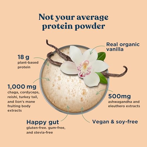 Four Sigmatic Organic Vegan Protein Powder | 18g Plant-Based Protein per Serving Four Sigmatic