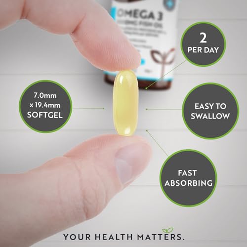 Omega 3 2000mg with 660mg EPA & 440mg DHA per Serving - 240 Softgel Capsules Nutravita