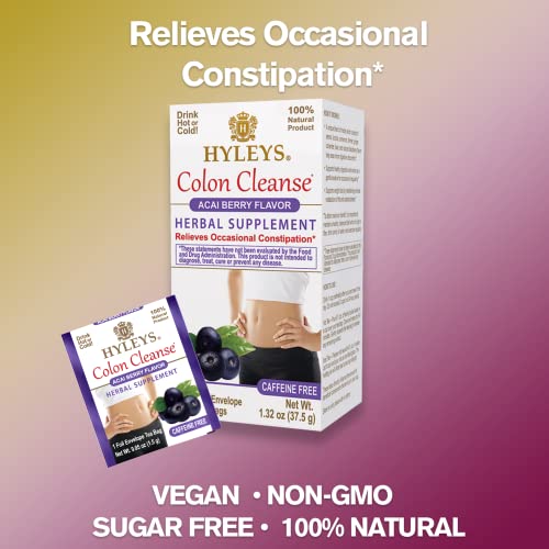 Hyleys Colon Cleanse Tea Acai Berry Flavor - 25 Tea Bags (12 Pack - 300 Tea Bags Total) HYLEYS