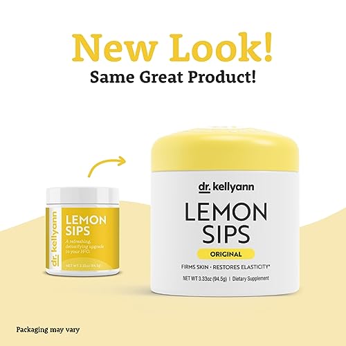 Dr. Kellyann Lemon Sips - Diet Citrus Drink Mix - Rehydrate, Detox, Revitalize - Sugar Free Dr. Kellyann
