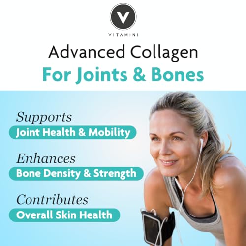 Premium Advanced Collagen Complex for Joint and Bone Health – High Strength Marine Collagen with Vitamin D3, Zinc, and Copper V Vitamini