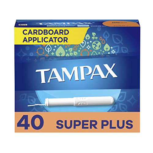 Tampax Tampons, Super Plus Absorbency, Cardboard Applicator, Leakgaurd Skirt, Unscented