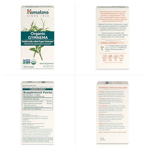 Himalaya Organic Gymnema Herbal Supplement for Weight Management, USDA Certified Himalaya