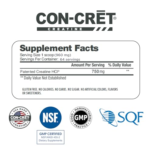 CON-CRET Creatine HCl Powder | Supports Muscle, Cognitive, and Immune Health ProMera Sports