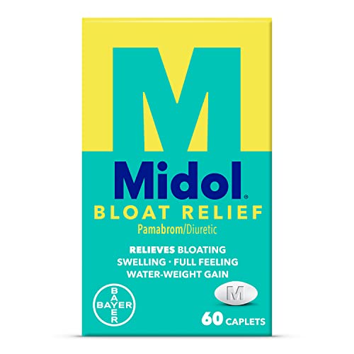 Midol Bloat Relief Caplets 60ct: Midol Bloat Relief Caplets with Pamabrom, Relieve Bloating