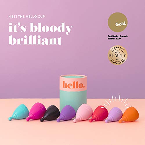 The Hello Cup Extra Small Menstrual Cup, BPA Free, Reusable, Hypoallergenic, Recyclable THE HELLO CUP