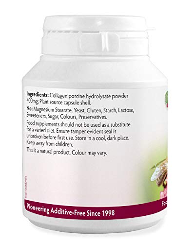 High Strength Collagen 400mg 90 Capsules, 3 Months Supply, Premium Hydrolysed Porcine Powder Health Leads ...Working With Nature