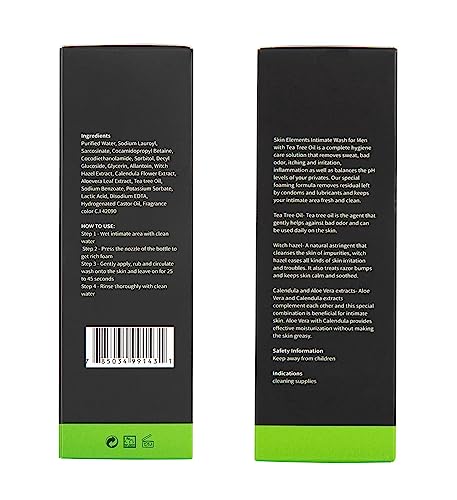 Impressive Beauty Intimate Wash for Men Natural Organic with Tea Tree Oil | pH Balanced Foam Cleansing Impressive Smile