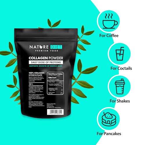 Nature Diet - Collagen Powder 600 g | Hydrolysate | Unflavored | Collagen Peptides | Source of Protein Nature Diet