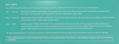 Lakma 14 Day Cleanse Kit Green Tea - 42 Tea Bags HYLEYS