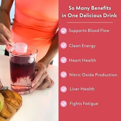 Natrava Beets+ | Organic Beet Root Powder, Vitamins, and Prebiotics | Supports Healthy Natrava