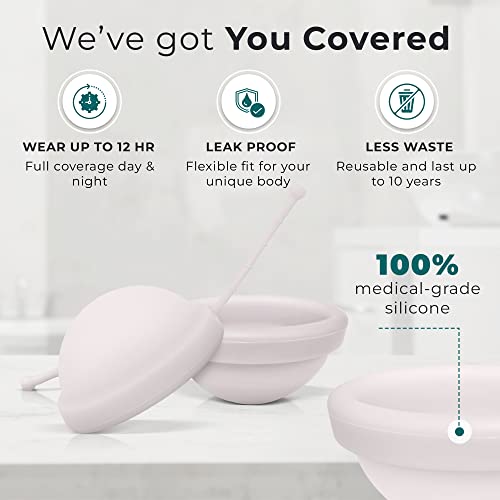 EcoBlossom Reusable Menstrual Disc with Removal String - The Most Reliable Medical Grade Silicone EcoBlossom