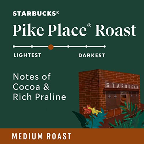Starbucks K-Cup Coffee Pods—Medium Roast Coffee—Pike Place Roast for Keurig Starbucks