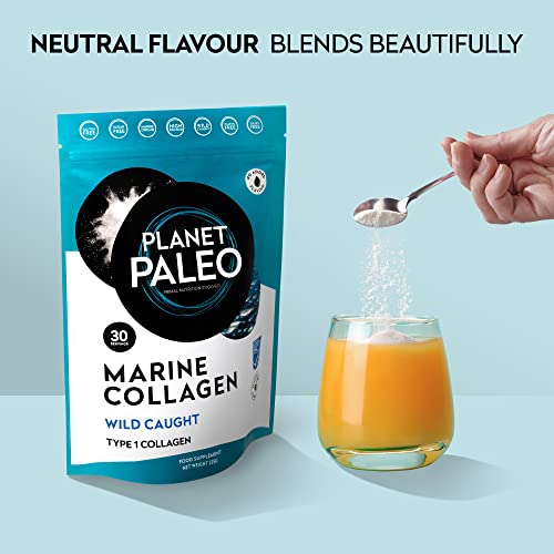 Pure Marine Collagen Powder (60 Servings, 450g) | for Healthy Skin, Hair and Nails, and Gut Health Planet Paleo